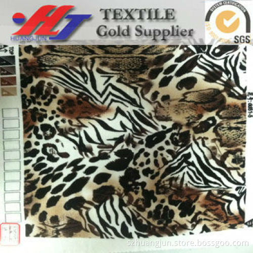 leopard print lycra cotton jersey knit fabric